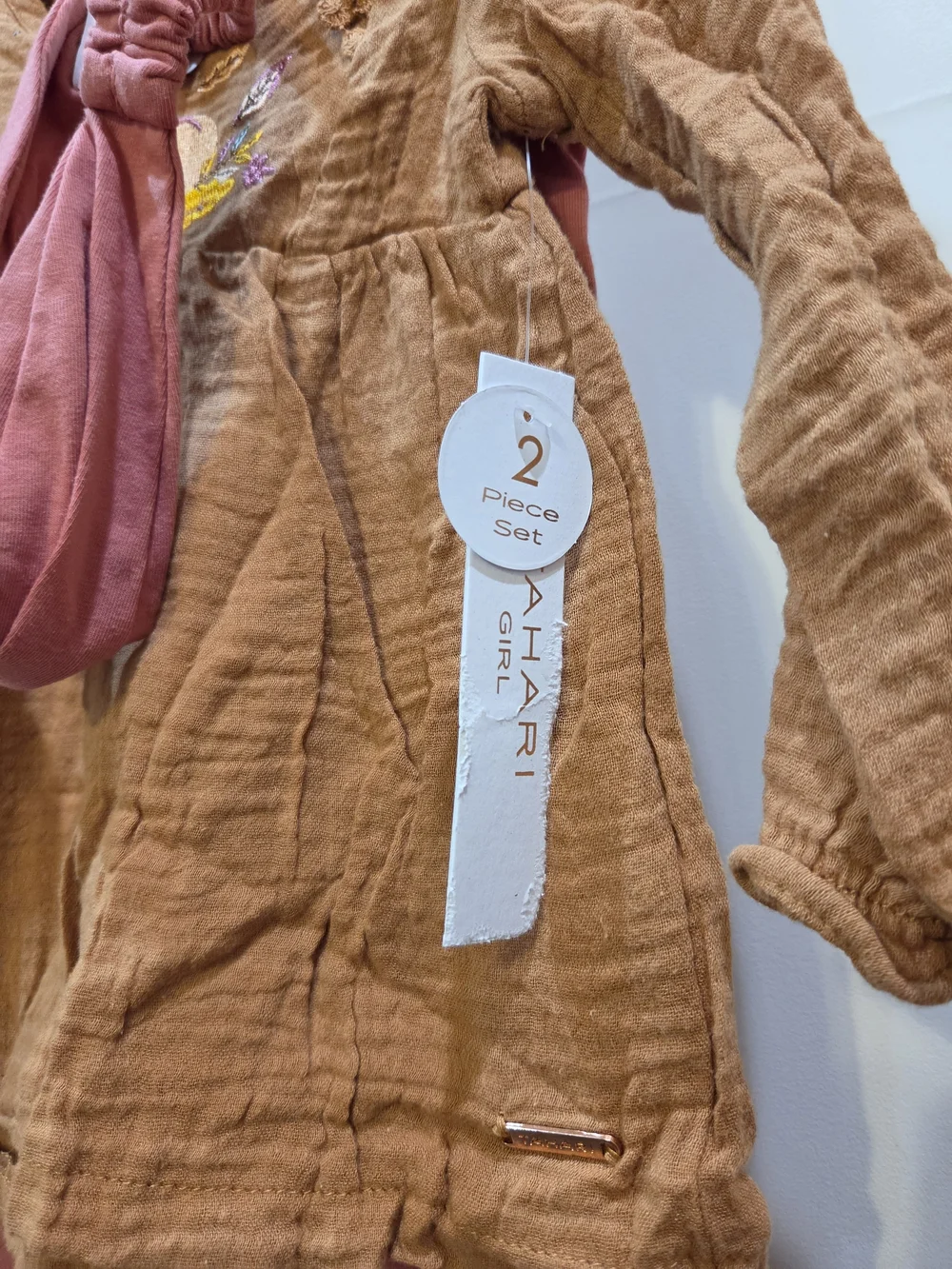 NWT | Tahari Girl Fall Embroidered Pumpkin 3 Piece Set | 2T